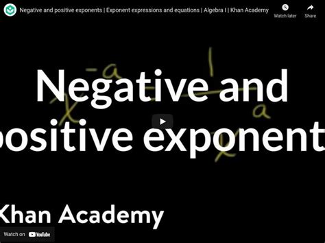 khan academy negative exponents.